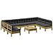 Set Divani Giardino 10 Pz Con Cuscini Legno Impregnato Di Pino - Foto miniatura 1