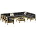 Set Divani Giardino 10 Pz Con Cuscini Legno Impregnato Di Pino - Foto miniatura 8