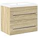 Set Mobili Da Bagno 2 Pz Rovere Sonoma In Legno Multistrato - Foto miniatura 2