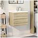 Set Mobili Da Bagno 2 Pz Rovere Sonoma In Legno Multistrato - Foto miniatura 3