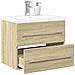 Set Mobili Da Bagno 2 Pz Rovere Sonoma In Legno Multistrato - Foto miniatura 1
