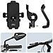 Supporto Bici E Moto Per Telefoni 6,5 A 8,5'' Manubrio O Specchietto, Nero - Foto miniatura 4