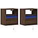 Mobili TV a Parete con Luci LED 2pz Rovere Marrone 41x31x45 cm - Foto miniatura 5