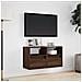 Mobili TV a Parete con Luci LED 2pz Rovere Marrone 41x31x45 cm - Foto miniatura 7