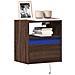 Mobili TV a Parete con Luci LED 2pz Rovere Marrone 41x31x45 cm - Foto miniatura 10