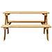 Tavolo per Bambini con Panche IRUN 90x79,5x50 cm Legno Massello - Foto miniatura 2