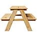 Tavolo per Bambini con Panche IRUN 90x79,5x50 cm Legno Massello - Foto miniatura 5