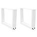 Gambe Per Tavolo Pranzo A V 2 Pz Bianco 60x(30-31,3)cm Acciaio - Foto miniatura 1