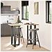Gambe Tavolo Bar A T 2 Pz Antracite 60x35x(100-101) Cm Acciaio - Foto miniatura 2