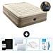 Set Materassino Gonfiabile - 203x152x46 Cm - Beige - Include Accessori Coordinati Cb17 - Foto miniatura 1