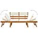 Lusso Casadino -  Panca Da Giardino Con Cuscini 2-in-1 190 Cm In Massello Acacia - Foto miniatura 6