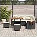 Set di Divani da Giardino  8 Pezzi con Cuscini Rattan Poliaccia Nera, Set da Pranzo da Giardino  3 Pezzi con Cuscini Rattan Poliaccia Nera - Foto miniatura 3