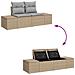 Set Divano da Giardino a 7 Pezzi con Cuscini Beige Polyrattan - Foto miniatura 9