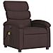 Poltrona Massaggio Reclinabile Elettrica Marrone Scuro Tessuto - Foto miniatura 4