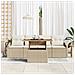 Set da giardino 5 pezzi con cuscini Beige in Rattan sintetico - Foto miniatura 3