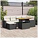 Set Divani da Giardino con Cuscini 8 pz Nero Polyrattan Acacia - Foto miniatura 2