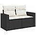 Set Divani da Giardino con Cuscini 8 pz Nero Polyrattan Acacia - Foto miniatura 6