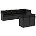 Set Divani da Giardino con Cuscini 8 pz Nero in Polyrattan - Foto miniatura 1