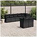 Set Divani da Giardino con Cuscini 8 pz Nero in Polyrattan - Foto miniatura 2