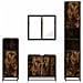 Set Mobili da Bagno 4 pz Rovere Fumo in Legno Multistrato - Foto miniatura 5