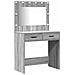 Tavolo da Trucco 3 pcs Grigio 40 x 41 x 75 cm Legno multistrato - Foto miniatura 4