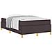 Letto a molle Bianco e Marrone Scuro 120 x 200 cm Poliestere - Foto miniatura 3