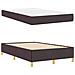 Letto a molle Bianco e Marrone Scuro 120 x 200 cm Poliestere - Foto miniatura 6