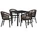 Set da Pranzo per Giardino 5 pcs Marrone Poly Rattan - Foto miniatura 1