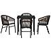 Set da Pranzo per Giardino 5 pcs Marrone Poly Rattan - Foto miniatura 7
