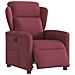 Poltrona Elettrica Reclinabile Rosso Vino in Tessuto - Foto miniatura 3