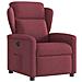 Poltrona Elettrica Reclinabile Rosso Vino in Tessuto - Foto miniatura 4