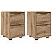 Comodini 2 pcs Rovere artigianale 30,5 x 30 x 43 cm - Foto miniatura 1