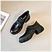 Scarpe Loafer Da Donna Slip-on Con Suola Spessa E Tacco Chunky 38 - Foto miniatura 5