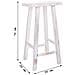 Sgabello In Legno Bianco 35x25x70h - Foto miniatura 7