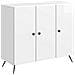 Credenza Bianco Lucido 89 x 34,5 x 80 cm Legno ingegnerizzato - Foto miniatura 1
