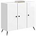 Credenza Bianco Lucido 89 x 34,5 x 80 cm Legno ingegnerizzato - Foto miniatura 2