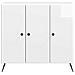 Credenza Bianco Lucido 89 x 34,5 x 80 cm Legno ingegnerizzato - Foto miniatura 4