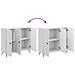 Credenza Bianco Lucido 89 x 34,5 x 80 cm Legno ingegnerizzato - Foto miniatura 9