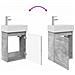 Mobile bagno con rubinetto Grigio Cemento 45,5 x 22,5 x 84 cm - Foto miniatura 9