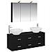 Set di mobili per il bagno 4 pcs Rovere Nero - Foto miniatura 1
