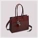 borsa tote con charm e cuore PRUGNA - Foto miniatura 4