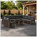 Set Divano da Giardino 11 pz Grigio e Grigio Scuro polyrattan - Foto miniatura 5