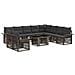 Set Divano da Giardino 11 pz Grigio e Grigio Scuro polyrattan - Foto miniatura 1