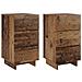 Comodino 2 pz Legno antico 33,5 x 34,5 x 60 cm Legno composito - Foto miniatura 1