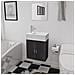 Set Mobili da Bagno con Lavabo 3 pz Nero - Foto miniatura 2