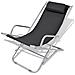 Sedie a Sdraio Reclinabili Set 2 pz Nero in Acciaio 69x61x94 cm - Foto miniatura 3