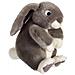 070362 - Peluche A Forma Di Coniglio Seduto, 22 Cm, Colore: Grigio - Foto miniatura 1