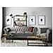 Set Divano E Poltrona 4 Posti In Tessuto Grigio Chesterfield - Foto miniatura 1