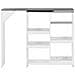 Tavolo da Bar con Scaffale Mobile Bianco 138x39x110 cm - Foto miniatura 3