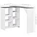 Tavolo da Bar con Scaffale Mobile Bianco 138x39x110 cm - Foto miniatura 6